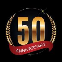 mall logotyp 50 år årsdagen vektorillustration vektor