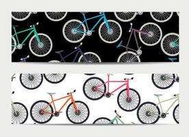 Geschenkgutscheinvorlage mit Fahrrädern im Hintergrund. Vektor-Illustration. vektor