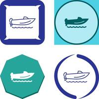 Schnellboot-Icon-Design vektor