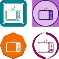 Fernseher einstellen Symbol Design vektor