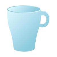 elegante Tasse mit blauem Farbverlauf vektor