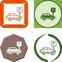 Parkplatz-Icon-Design vektor