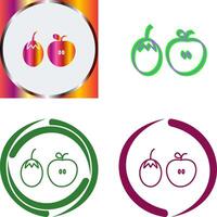 Früchte und Gemüse Symbol Design vektor