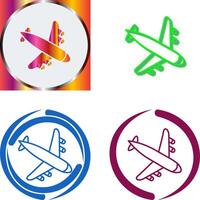 Landung Flugzeug-Icon-Design vektor