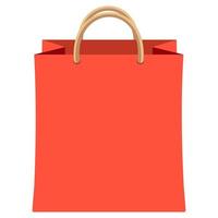 Einkaufstüte aus rotem Papier vektor
