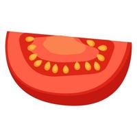 in Scheiben geschnittene Tomate Cartoon-Vektor-Objekt vektor