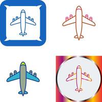 fliegendes Flugzeug-Icon-Design vektor