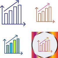 steigend Statistiken Symbol Design vektor