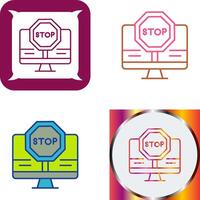 Stoppen Sie das Icon-Design vektor