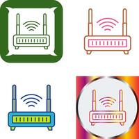 WLAN-Router-Icon-Design vektor