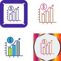 Diagramm oben Symbol Design vektor