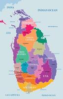 sri Lanka Karte Vorlage vektor