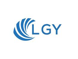 lgy abstrakt företag tillväxt logotyp design på vit bakgrund. lgy kreativ initialer brev logotyp begrepp. vektor