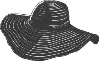 Silhouette Strand Hut schwarz Farbe nur vektor