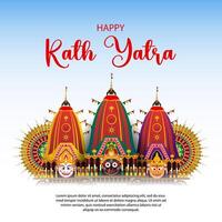 Lycklig rath yatra illustration vektor