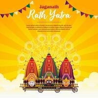 glücklich rath Yatra Poster vektor