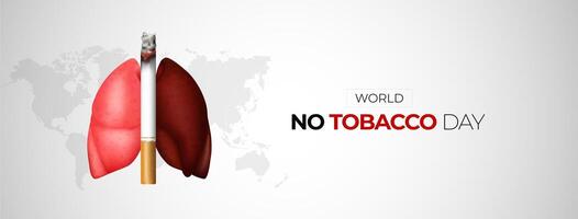 värld tobak dag, Nej rökning dag social media affisch design vektor