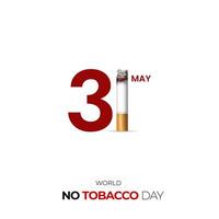 värld tobak dag, Nej rökning dag social media affisch design vektor
