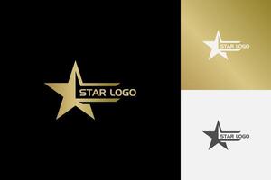 gyllene bäst stjärna lyx logotyp ikon design, elegant och modern stigande stjärna logotyp design vektor
