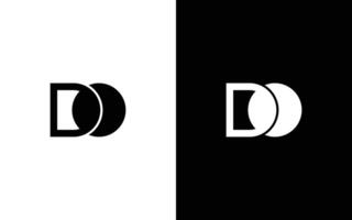 minimalistisk brev d o logotyp mall vektor