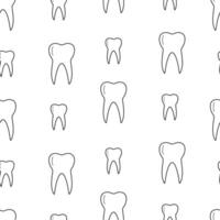 nahtlos Zahn Symbol Muster. Illustration von ein medizinisch Hintergrund zum Zahnheilkunde. vektor