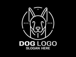 Linien Gliederung Hund Logo Symbol Vorlage vektor