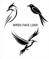 fåglar logotypdesign vektor