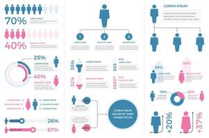 människor infographics uppsättning vektor