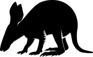 Logo Illustration Erdferkel Gehen Silhouette, Erdferkel Silhouette , wild Tier vektor