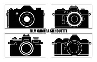 Kamera Symbol Kontur, Foto Kamera Silhouette, Film Kamera Silhouette vektor