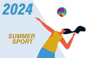sporter bakgrund.sommar sporter spel. abstrakt färgrik bakgrund med idrottare. illustration. vektor