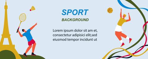 Sport hintergrund.sommer Sport Spiele. abstrakt bunt Hintergrund mit Sportler. Illustration. vektor