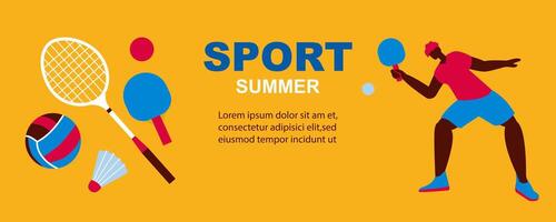 Sport hintergrund.sommer Sport Spiele. abstrakt bunt Hintergrund mit Sportler. Illustration. vektor