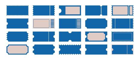 leer Coupon und Fahrkarte Vorlagen. leer Fahrkarte Karte Symbole. Coupon Karten, Eintrittskarten, Geschenk Zertifikate. vektor