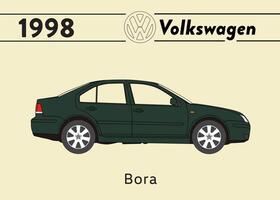 1998 vw bora bil affisch konst vektor