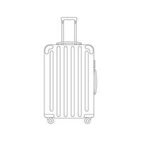 hand dragen barn teckning tecknad serie illustration resväska ikon isolerat på vit vektor