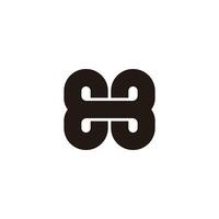 Brief hb abstrakt Schmetterling Flügel Logo vektor