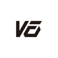 Brief vf Streifen geometrisch einfach Logo vektor