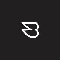 Brief b abstrakt Gans Flügel einfach Logo vektor