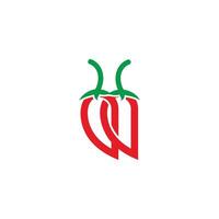 chili färgrik länkad symbol röd peppar vektor