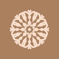 modern schön Mandala Design braun Hintergrund vektor