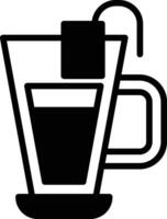 ein Becher von heiß Kaffee oder heiß Tee Symbol Illustration im Linie Stil vektor