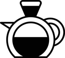 heiß Wasser Kessel zum Herstellung Kaffee Symbol Illustration im Linie Stil vektor