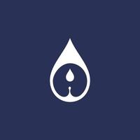 elegantes und modernes Logo-Design für reines Wasser vektor