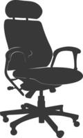 silhuett kontor stol svart Färg endast vektor