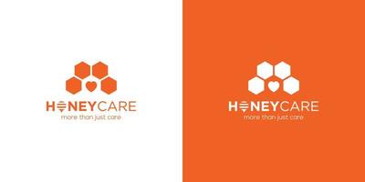 einfaches und modernes Honigpflege-Logo-Design 2 vektor
