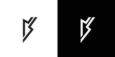 stark och modern bokstav ns initialer logotypdesign vektor