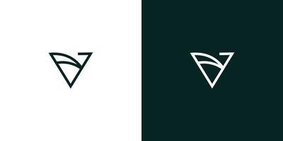 logotypens initialer bokstaven v är modern och elegant design 2 vektor
