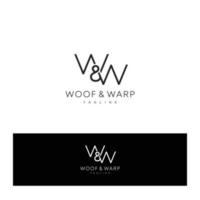 modern och lyxig design för ww-bokstavens initiala logotyp vektor