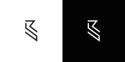 unik och modern rb-logotypdesign vektor